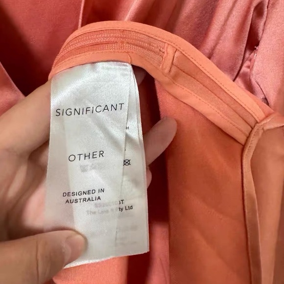 Significant Other Coral Satin Dress - Picture 3 of 5